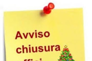 Chiusura Uffici Comunali il 24 e 31 dicembre 2025